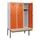 locker met bank,HxBxD 1950x1200x815mm,3vak,vak B 400mm,draaigrendel