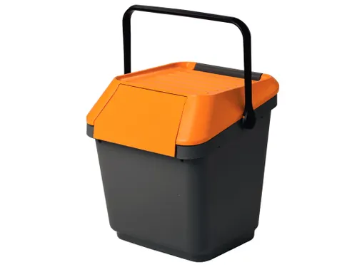 Easymax Afvalbak 35 Liter Grijs Oranje