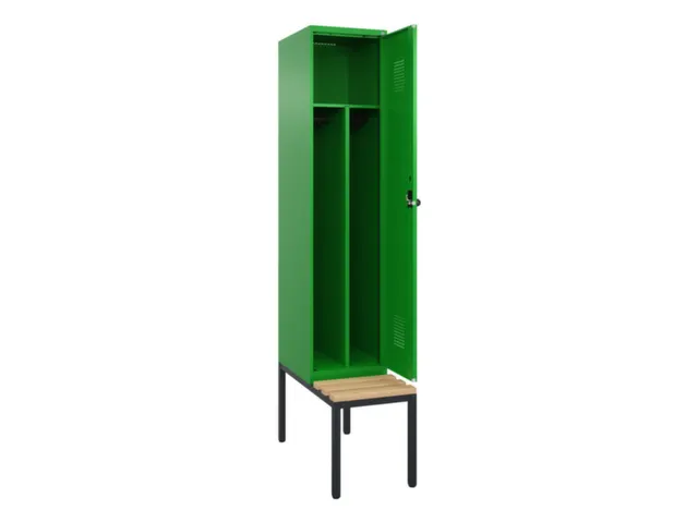 locker met bank,voor scheiding van kleding,HxBxD 2120x400x815mm,1vak