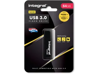 Integral Usb-Stick 3.0, 64Gb, Zwart - 1