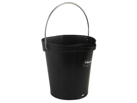 Hygiene 5688-9 emmer 6 liter zwart maatverdeling en schenktuit