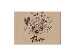 Placemat 45x32cm PVC Pizza Abstract 6 Stuks