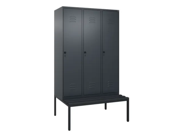 locker voor scheiding van kleding,HxBxD 2120x1200x815mm,3vak
