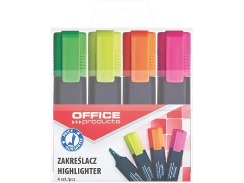 Surligneur, 1-5 Mm, Couleurs Assorties, Étui De 4 Pièces