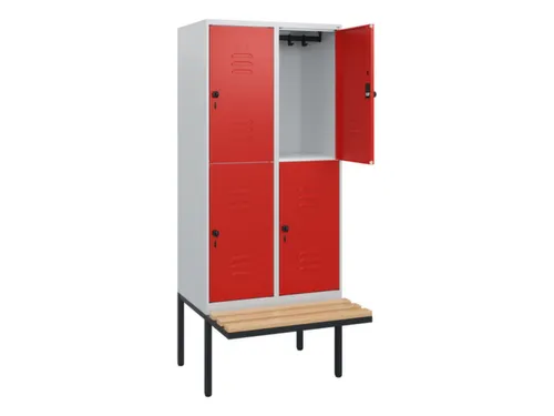 Dubbeldekse dekenkist,HxBxD 1950x800x815mm,2x2vak.,vak B 400mm