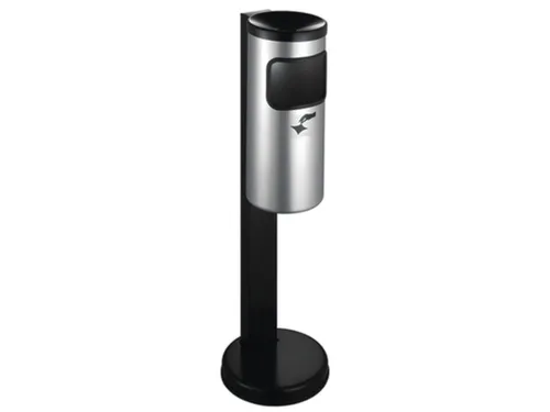 Veiligheidscombi-asbak 825x180mm Staander Staalplaat Nieuwzilver