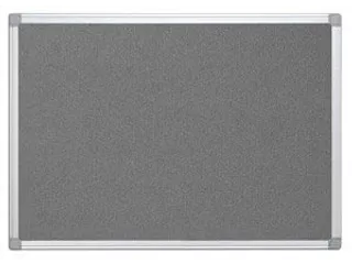 Textielbord Met Aluminium Frame 60 X 90 Cm Grijs - 3