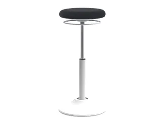 Zit-Sta Kruk Mango Wit/Zwart Ergonomisch & Verstelbaar - 1