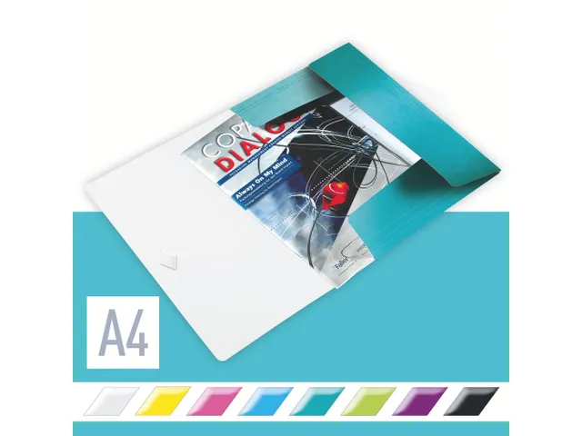 Elastomap Leitz WOW 3-kleps A4 Polypropyleen ijsblauw