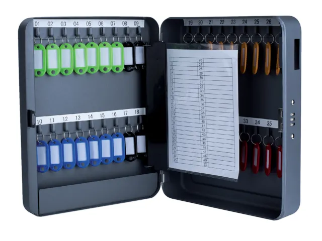 Sleutelkast Pavo basic cijferslot 36 haken 300x240x80mm donkergrijs