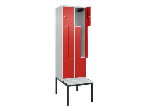 Z-garderobekast,HxBxD 2120x600x815mm,2vak,vak B 300mm,cil.-slot