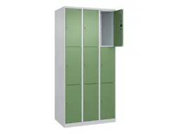 lockerkast,HxBxD 1850x900x500mm,3x3vakken,vak B 300mm,cil.-slot