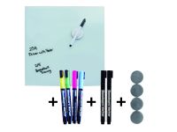 Magnetisch Glasbord Set PRO 45x45 cm Wit
