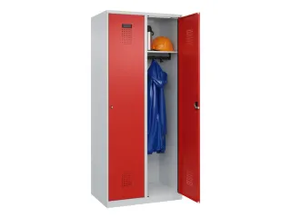 locker,HxBxD 1850x800x500mm,2vak,vak B 400mm,cil.-slot,staand op vloer - 1