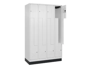 Z-garderobekast,HxBxD 1950x1200x500mm,vak B 150/300mm,cil.-slot,sokkel - 2