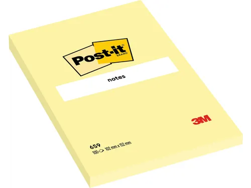Memoblok Post-it 659 102x152mm geel