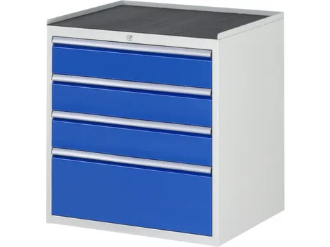 ladekast 825x770x650mm 4laden cilinderslot RAL7035 RAL5010 metaal