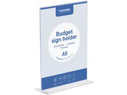 Kaarthouder A5 Glashelder Polystyreen T-Stand