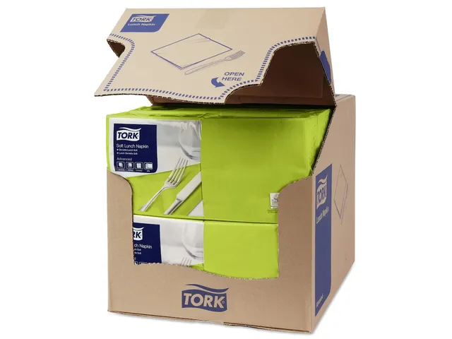 Tork 477860 Soft Lunchservet Advanced Limoen 33x33cm