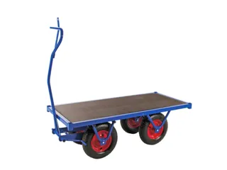 handtrekwagen,draagverm. 1000kg,laadvl. LxB 1500x700mm,Multiplexplaat - 1