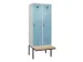 locker met bank,voor scheiding van kleding,HxBxD 2120x800x815mm,2vak