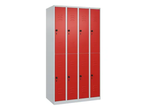 dubbeldekse locker,HxBxD 1850x1000x500mm,4x2vak.,vak B 250mm