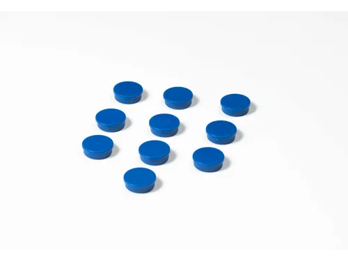 Memomagneten Blauw 25mm Doos 10 stuks