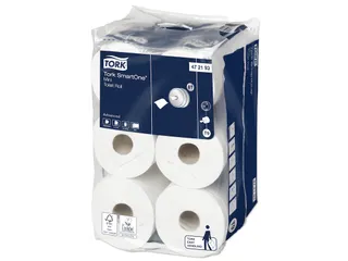 Toiletpapier Tork SmartOne Mini T9 advanced 2-laags 620 vel wit 472193 - 3