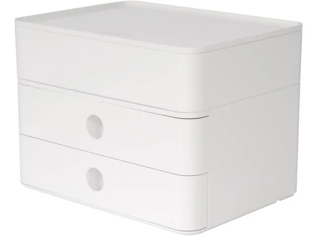 smart-box plus Han Allison 2 tiroirs et box blanc neige