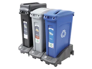 Onderstel Rubbermaid Slim Jim zwart - 5
