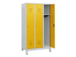 schoollocker,HxBxD 1630x900x500mm,3vak,vak B 300mm,cil.-slot,voeten