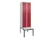 locker voor scheiding van kleding,HxBxD 2120x600x815mm,2vak
