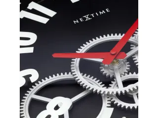 Wandklok Nextime 36cm Gear Clock zwart metaal/glas - 5