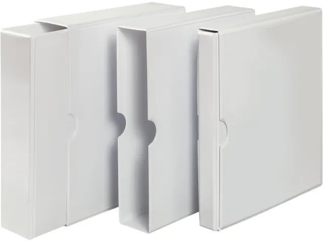 ringmap-set,1ringmap en 1verpakkingskarton,DIN A4,rug B 30mm,PVC,wit