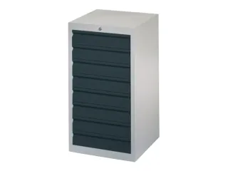 ladekast HxBxD 900x500x500mm 8laden slot RAL7035 front RAL7016 - 2