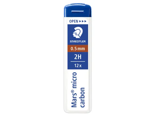 Potloodstift Staedtler Mars Carbon Micro 0.5mm 2H 12 stuks
