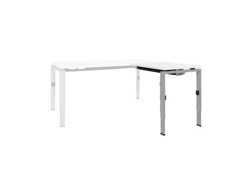 Bureau Linesto N4 aanbouwtafel 120x60cm krijtwit 25mm alu