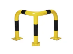 Hoekbeschermbeugels Staalbuis 350x600mm Ø76mm Binnenshuis Geel/Zwart