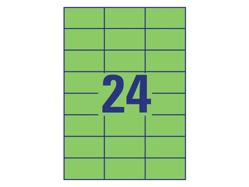 Gekleurd Etiket Avery Zweckform 70x37mm Groen 2400 stuks