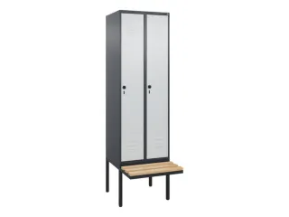 locker voor scheiding van kleding,HxBxD 2120x600x815mm,2vak - 1