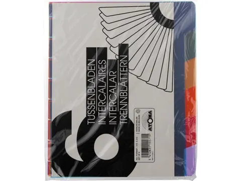 tabbladen, voor A5+ schriften, uit PP, set van 6