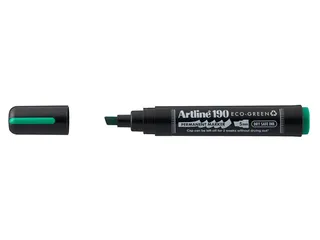 Permanent marker Artline 190 Eco schuin 2-5mm groen Dry Safe - 1