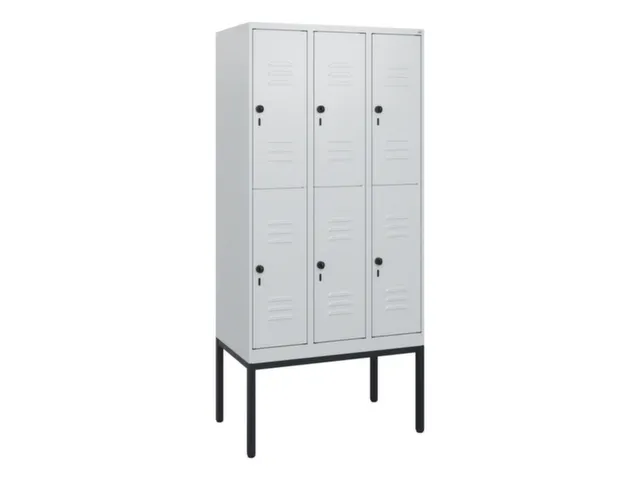 dubbeldekse locker,HxBxD 1950x900x500mm,3x2vak.,vak B 300mm