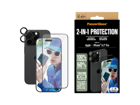 PanzerGlass PG 2-in-1 Bundle iPhone 16 6.3Inch Pro