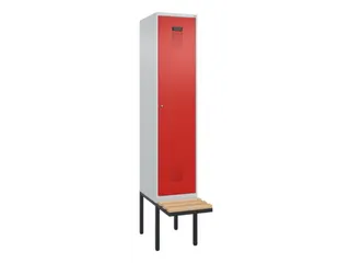 locker met bank,HxBxD 2120x400x815mm,1vak,vak B 400mm,cilinderslot - 2