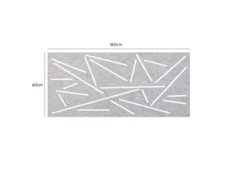 Akoestisch Bureaupaneel met patroon uitsnede 60x160cm Lichtgrijs - 3