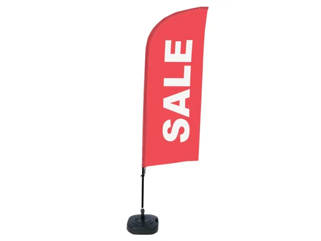 Promotievlag Alu Wind complete set "SALE" rood