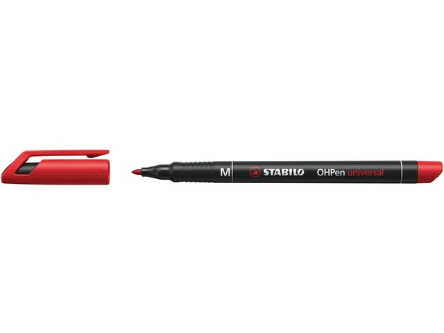 Viltstift STABILO OHpen 843/40 permanent rond medium rood