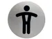 Infobord pictogram Durable 4905 wc heren rond 83Mm RVS