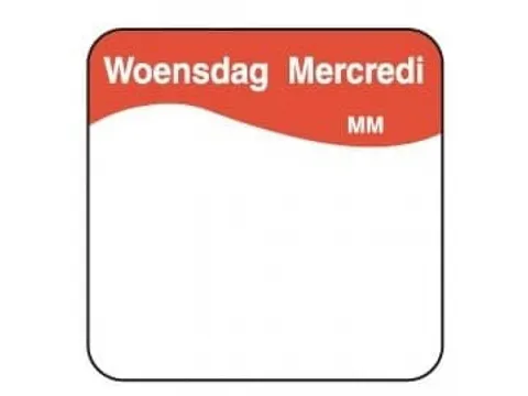 Daymark Label Dagetiket Oplosbaar Woensdag 25mm Rol 500 Stuks